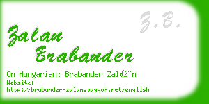 zalan brabander business card